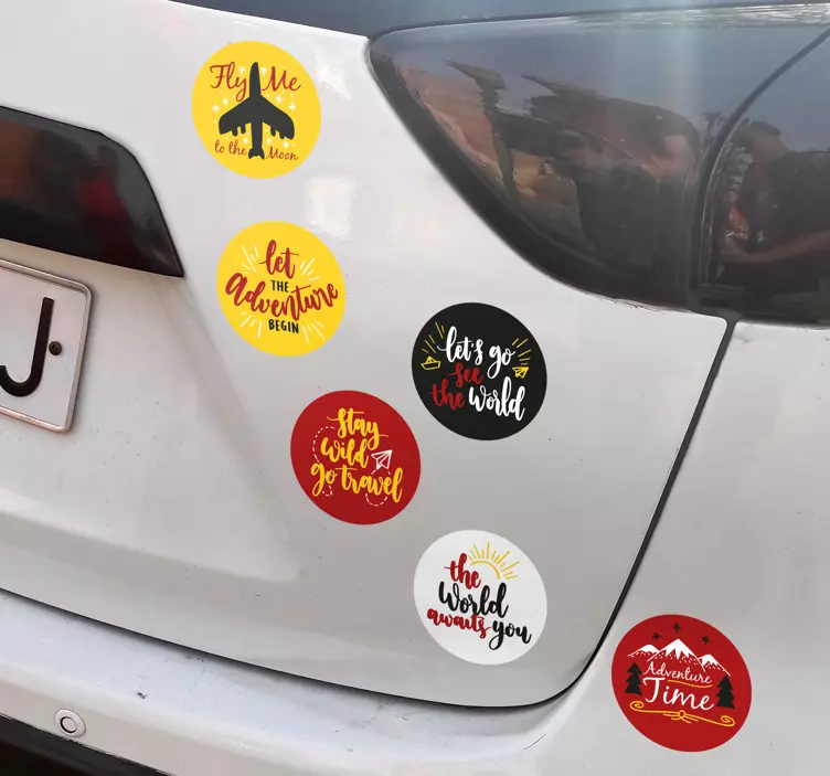 Potovalna oznaka za avto nalepka - TenStickers