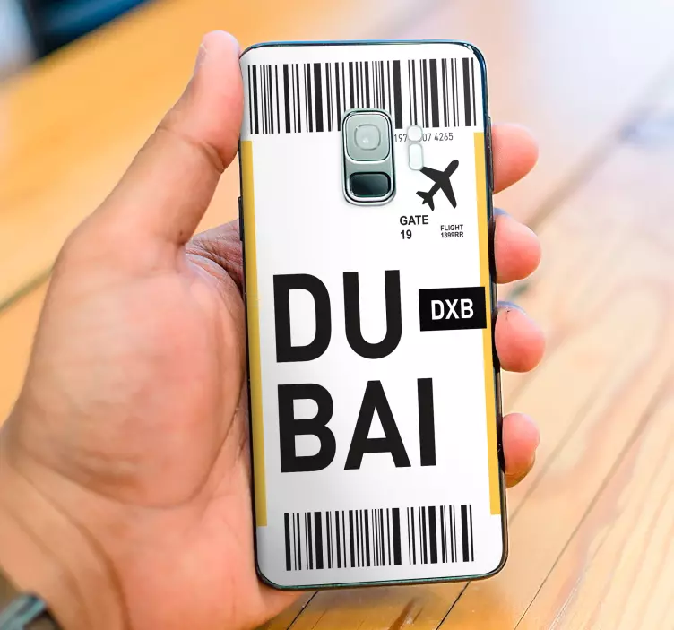 Potovalna vozovnica za dubaj nalepka Samsung - TenStickers