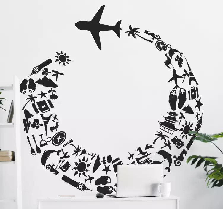 Potovanje okoli svetovne potovalne nalepke - TenStickers