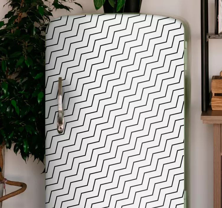 Površina z cikcakastim vzorcem nalepka za hladilnik - TenStickers