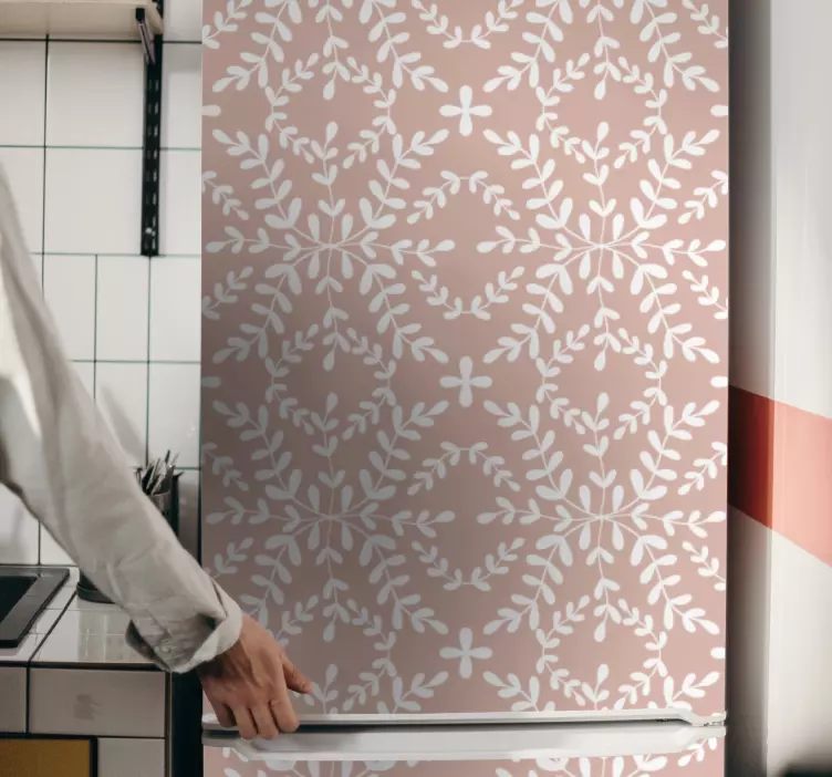 Prevleka s cvetličnim motivom nalepka za hladilnik - TenStickers