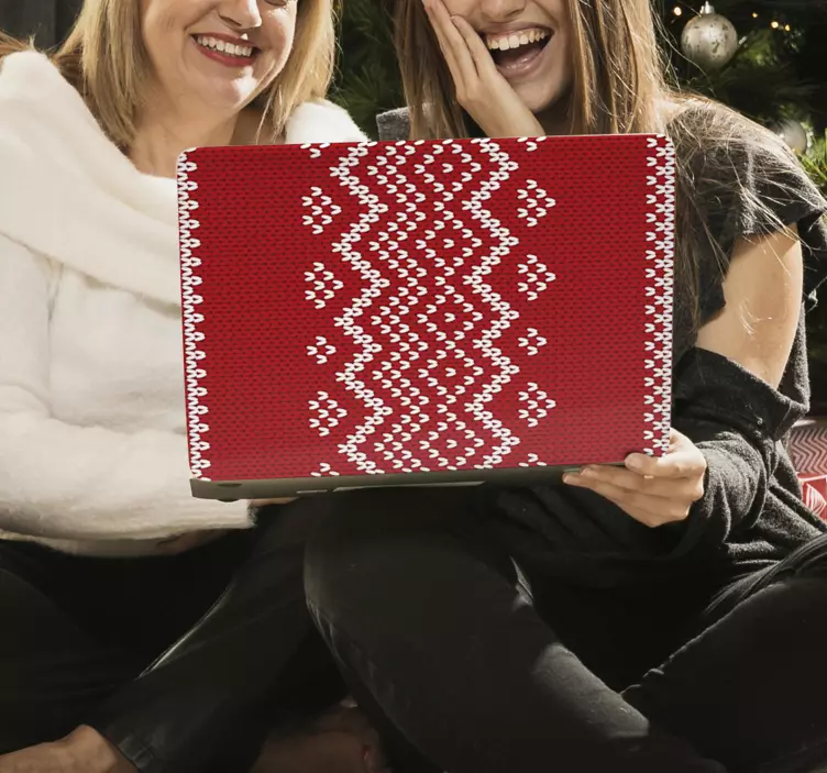 Prevleka s pletenim vzorcem nalepka za prenosnik - TenStickers