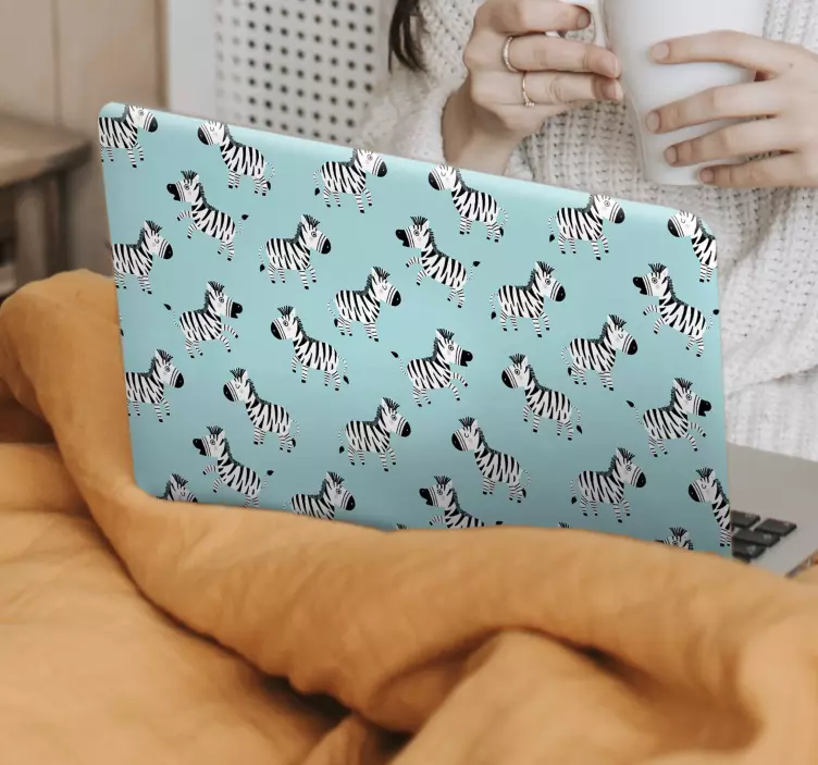 Prevleka z zebrastim potiskom nalepka za prenosnik - TenStickers