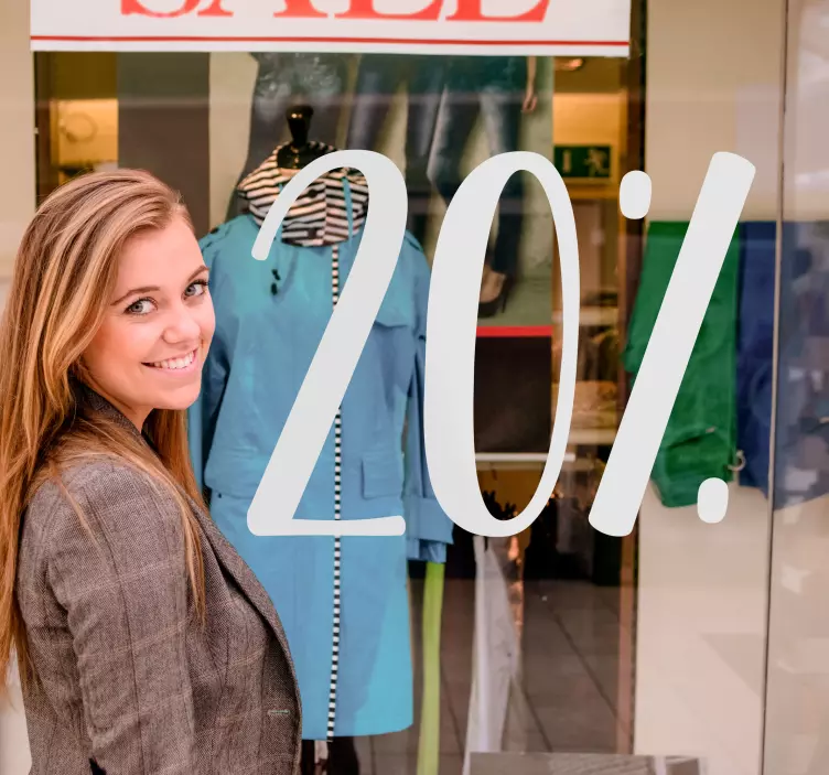 Prikaz popustov nalepka za razprodajo - TenStickers