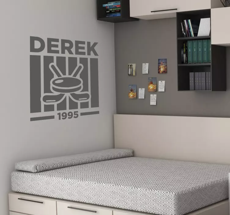 Personaliziran hokejski emblem nalepka športa - TenStickers