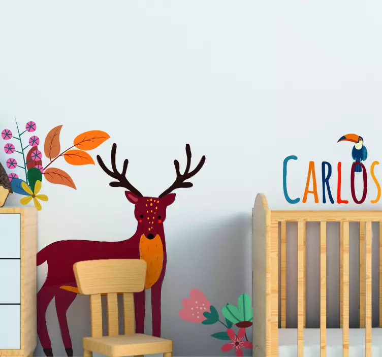 Prilagodljiva ilustracija jelena nalepka - TenStickers