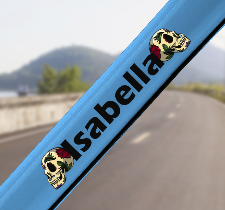 Nalepka za ilustracijo prilagodljivega kolesa za lobanje - TenStickers