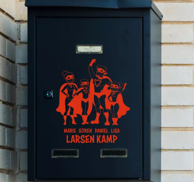 Prilagodljivi družinski superjunaki nalepka živali - TenStickers