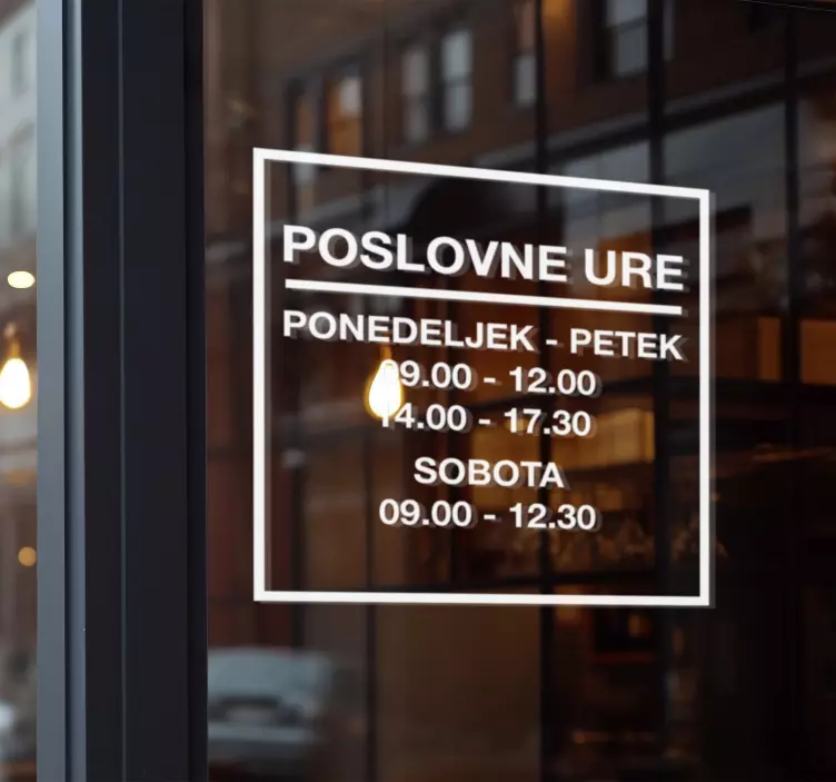 Prilagojen urnik trgovine nalepka za promocijo prodaje - TenStickers