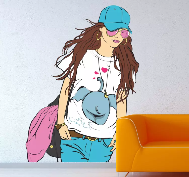 Priložnostne in elegantne nalepke za stene dame - TenStickers