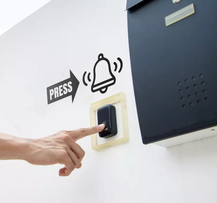 Pritisnite zvonce nalepka znak - TenStickers