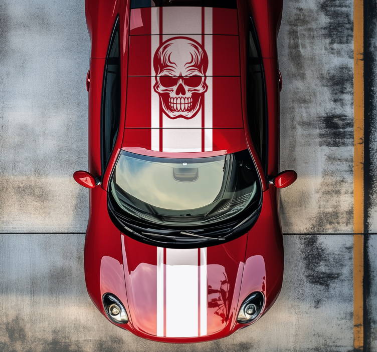 Proge z lobanjo nalepka za avto - TenStickers