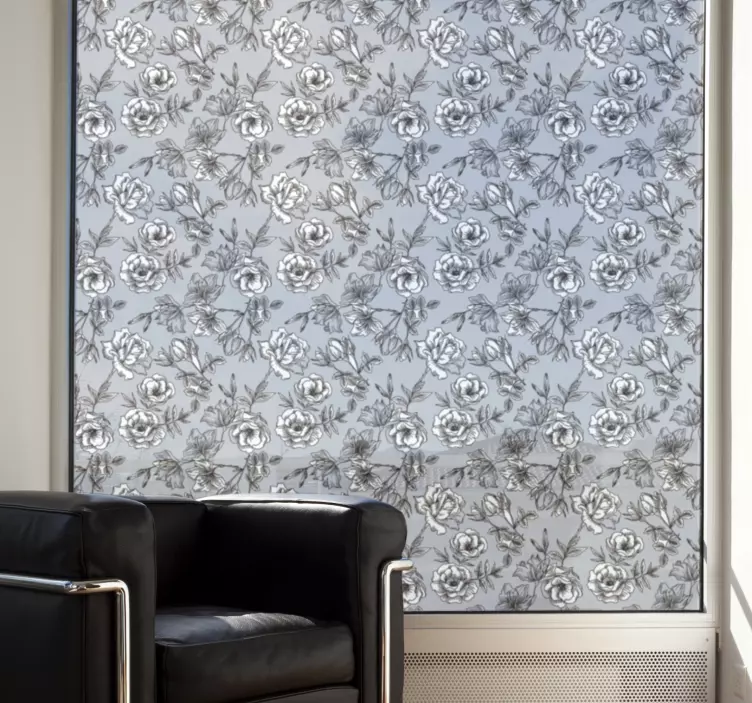 Prosojna nalepka na oknih cvetov - TenStickers