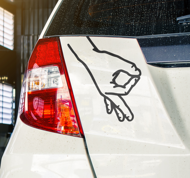 Prsti v krogu nalepka za avto - TenStickers