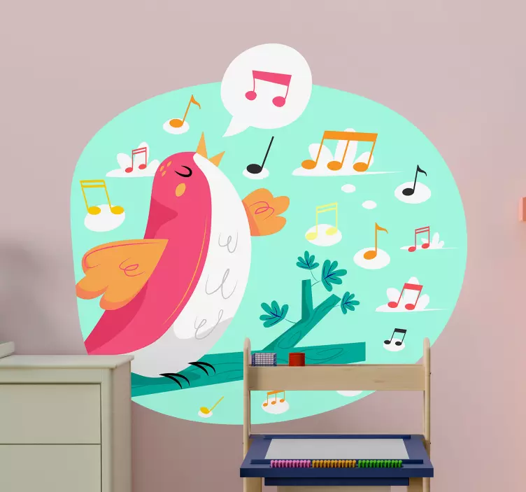 Nalepke za ptice in glasbe ptičje stenske nalepke - TenStickers