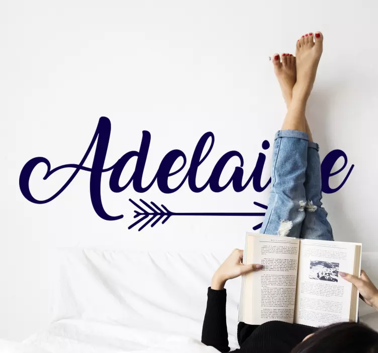 Puščica z imenom otroške stenske besedilne nalepke - TenStickers