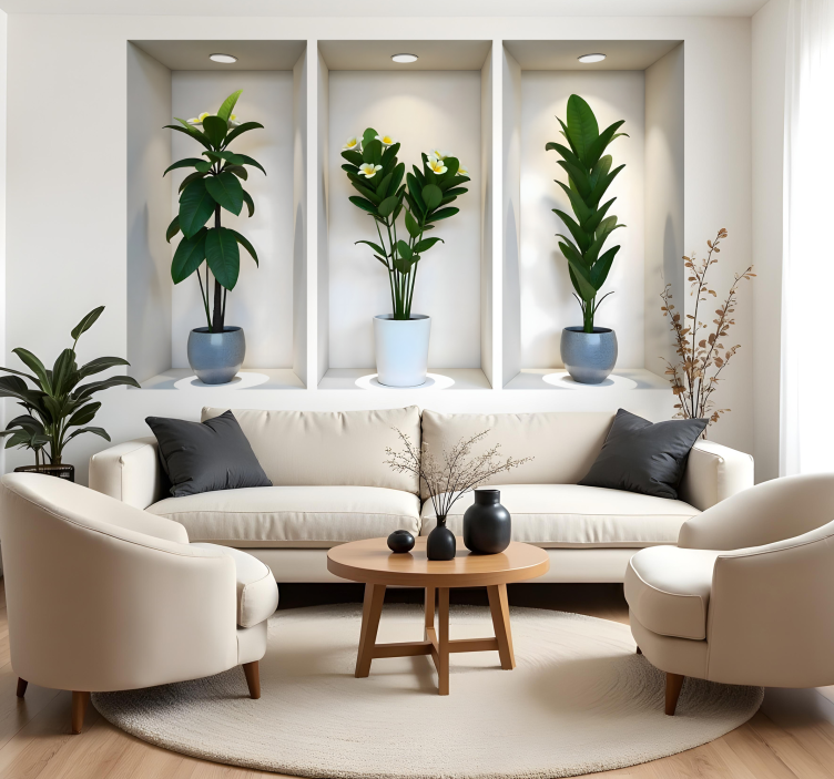 Rastline v majhnih prostorih nalepka živali - TenStickers