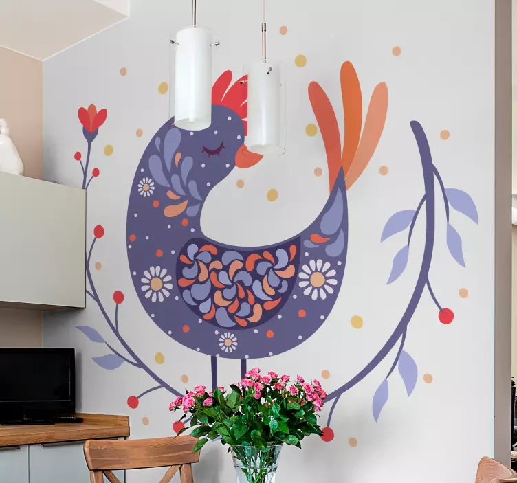 Nalepka za steno s pticami z deljenimi nogami - TenStickers