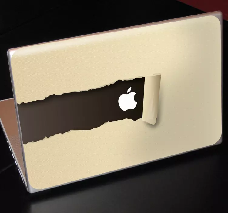 Raztrgana nalepka macbook papirja - TenStickers