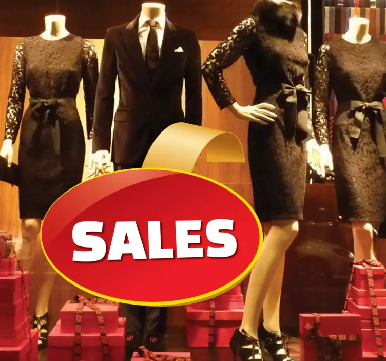 Rdeča ovalna prodaja nalepke za prodajo - TenStickers