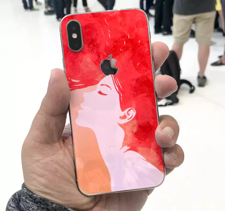 Red femme silhouette nalepka živali - TenStickers