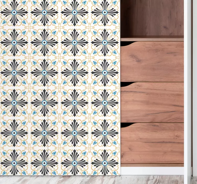 Retro botanične ploščice Nalepka za pohištvo - TenStickers