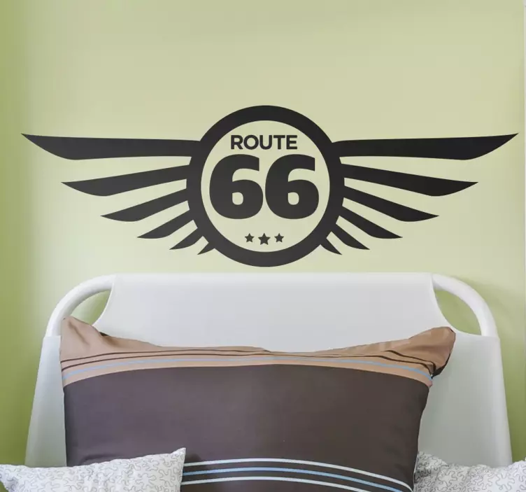 Cool route 66 logotip dekorativne nalepke za avtomobile vinila - TenStickers