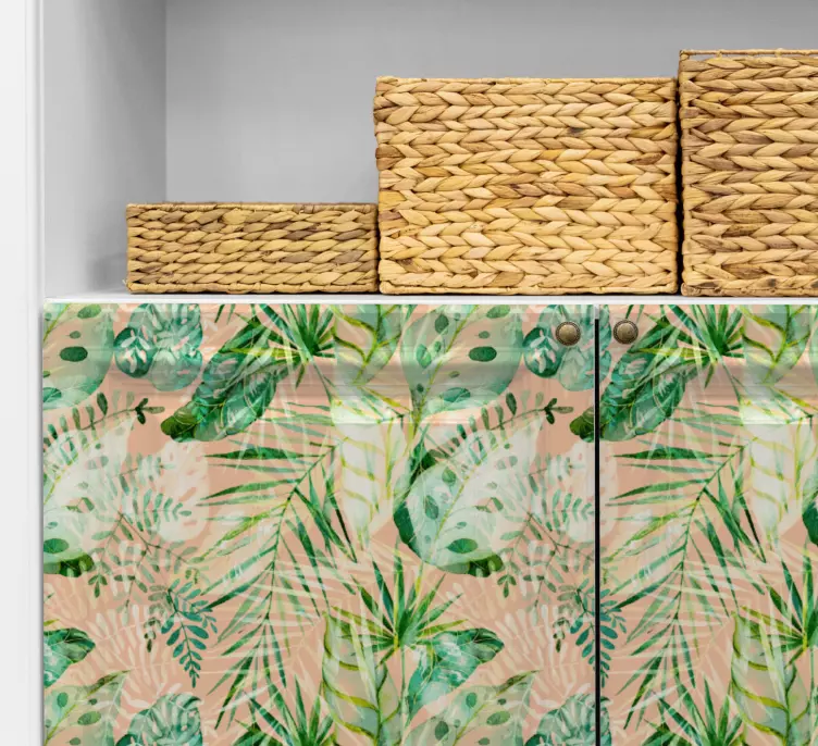 Nalepka za pohištvo roza cvetni listi - TenStickers