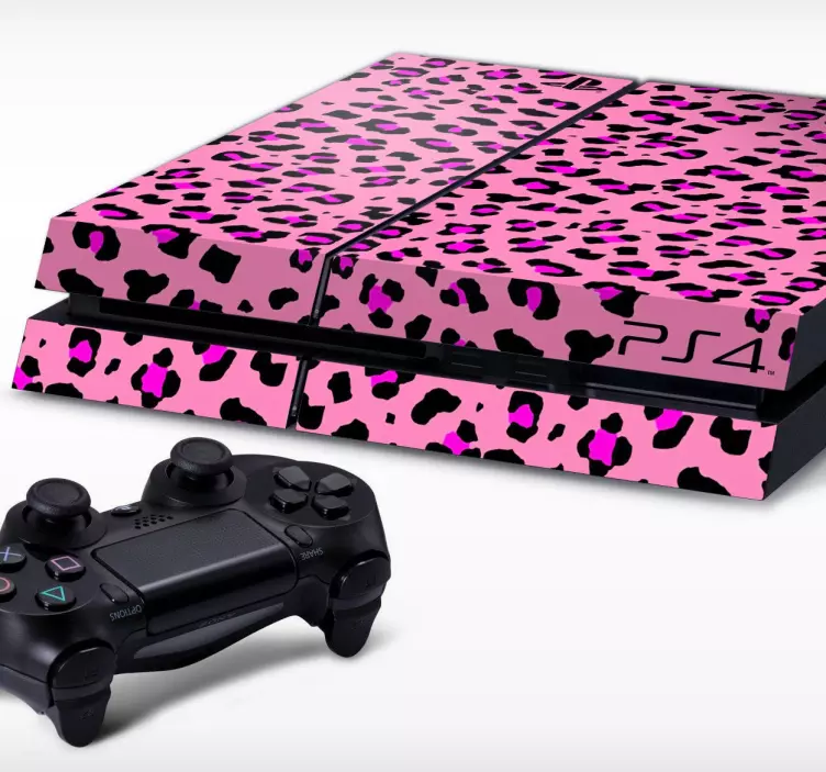 Roza živalski tisk playstation 4 kože - TenStickers