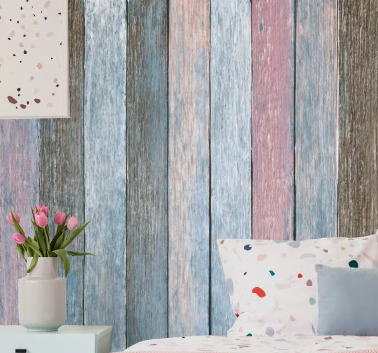 Rustikalni vzorec desk nalepka živali - TenStickers