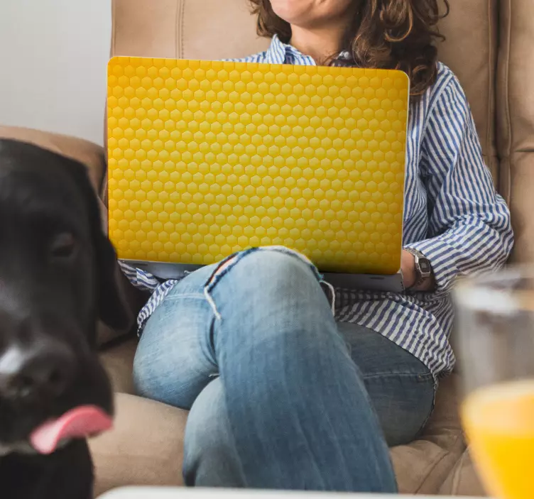 Nalepka za prenosni računalnik na satju - TenStickers