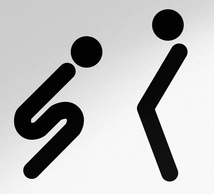 Nastavite ikone nalepka za stranišče stranišča - TenStickers