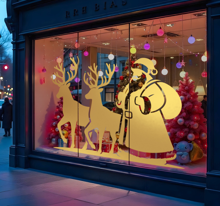 Silhueta božička Božična nalepka - TenStickers