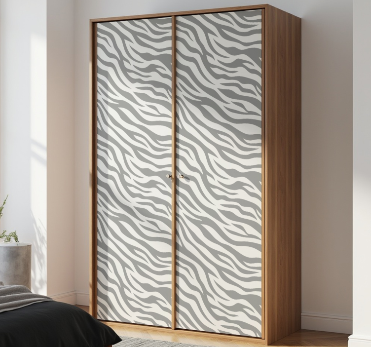 Siva zebra Nalepka za pohištvo - TenStickers