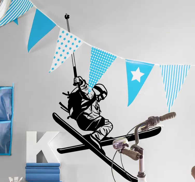 Skiing figurine nalepka ekstremnega športa - TenStickers