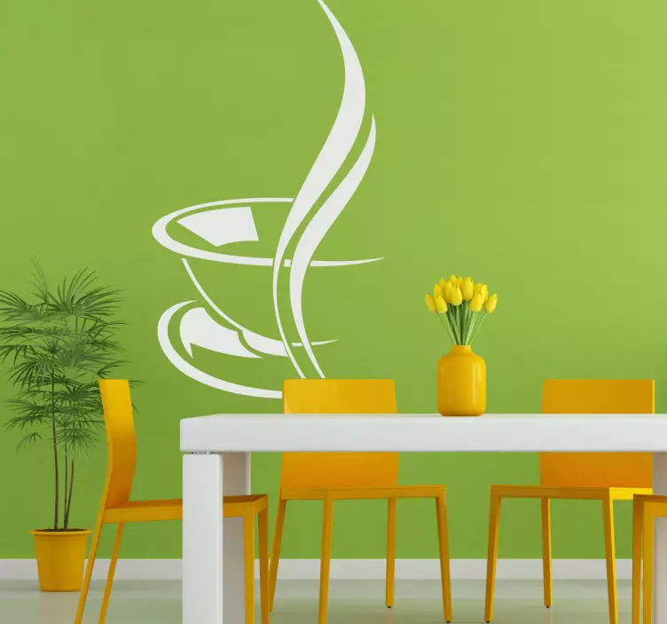 Skodelica kuhinjske kesice kave - TenStickers