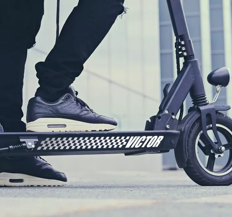 Skuter z nalepkami dirkalne zastave - TenStickers