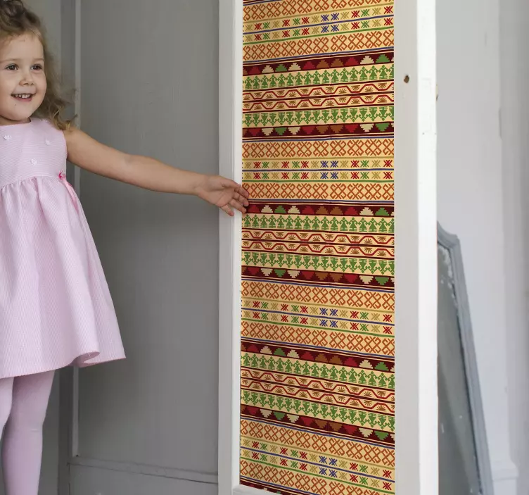 Slavnostni geometrijski motivi nalepka za vrata - TenStickers