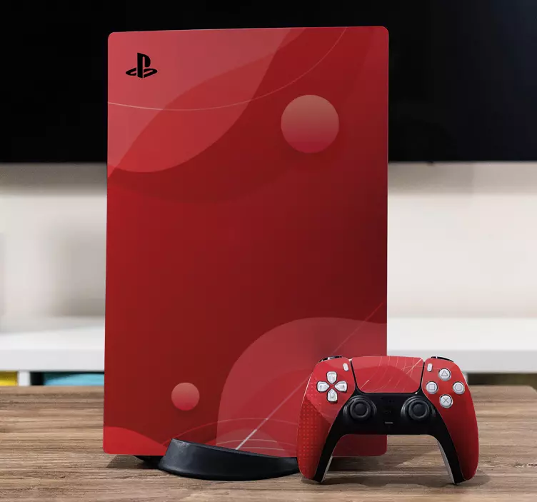Sleek red design ps5 nalepka - TenStickers