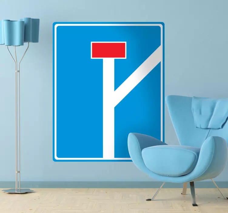 Slepa ulica z nalepko za preusmeritev poti - TenStickers