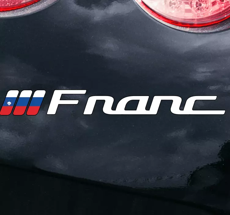 Nalepka pravokotnik slovenska zastava ime po meri - TenStickers