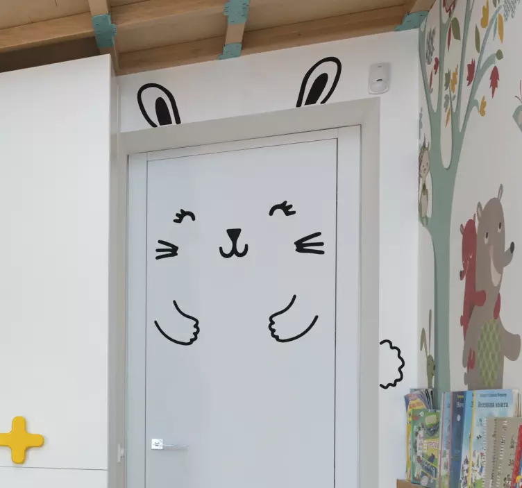 Smešna nalepka za zajčja vrata - TenStickers