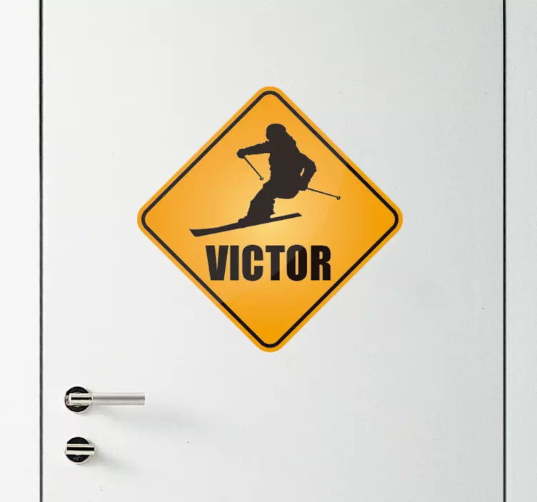 Smuči z imenom prilagodljiva nalepka - TenStickers