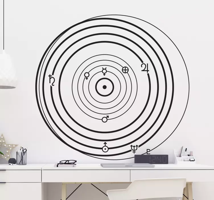 Sončni sistem kroži po znanstveni nalepki - TenStickers