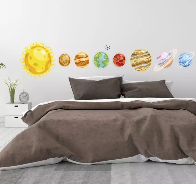 Sončni sistem vsi planeti potujejo nalepke - TenStickers