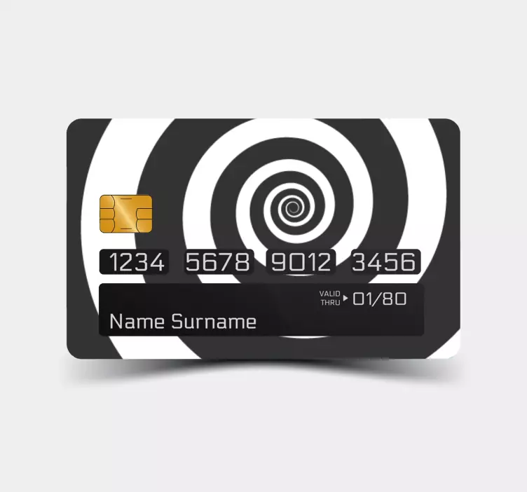 Spiralni vzorec nalepka kreditne kartice - TenStickers