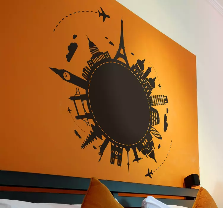 Spomenik globus decal - TenStickers