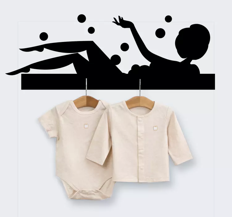 Sproščujoč prizor v kadi nalepka obešalnik - TenStickers