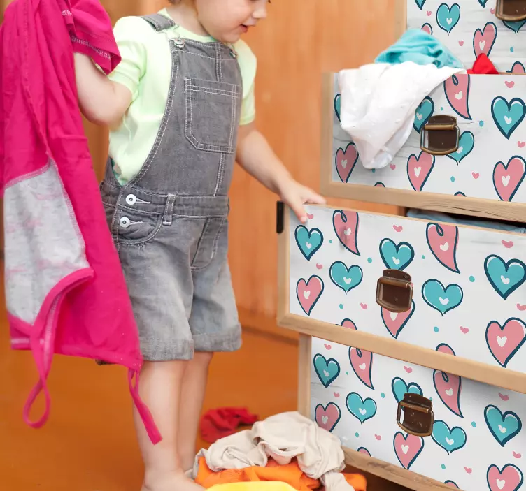 Srce risbe ljubezen nalepke - TenStickers