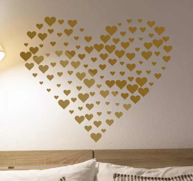 Srce srca ljubezen nalepka - TenStickers